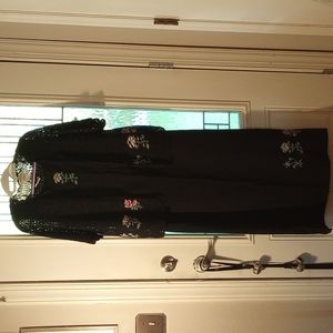 TEDDI Brand Two piece dress and crocheted sweater w. embroidery Size L/XLARGE